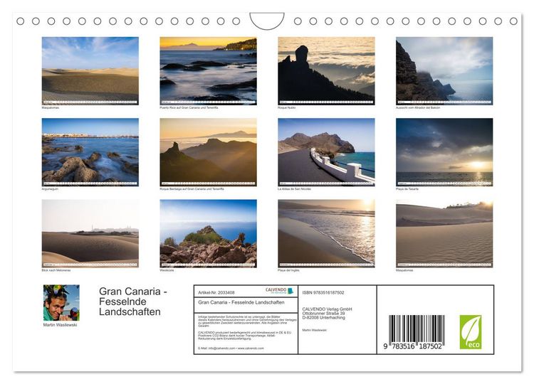 Produktbild: Gran Canaria - Fesselnde Landschaften (Wandkalender 2026 DIN A4 quer), CALVENDO Monatskalender