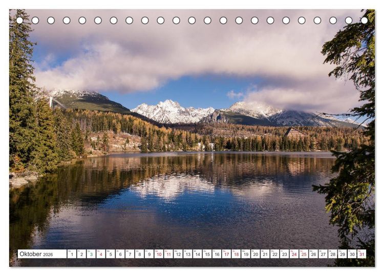Produktbild: Slowakei - Die Sch&ouml;nheit der Tatra Gebirge (Tischkalender 2026 DIN A5 quer), CALVENDO Monatskalender