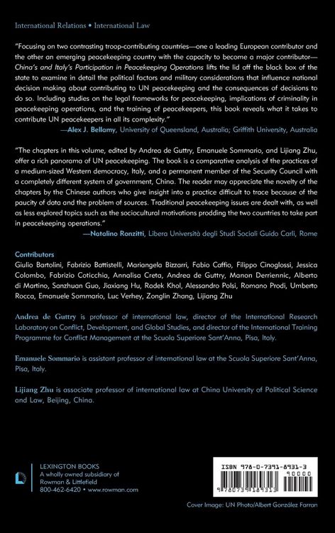 Produktbild: China's and Italy's Participation in Peacekeeping Operations