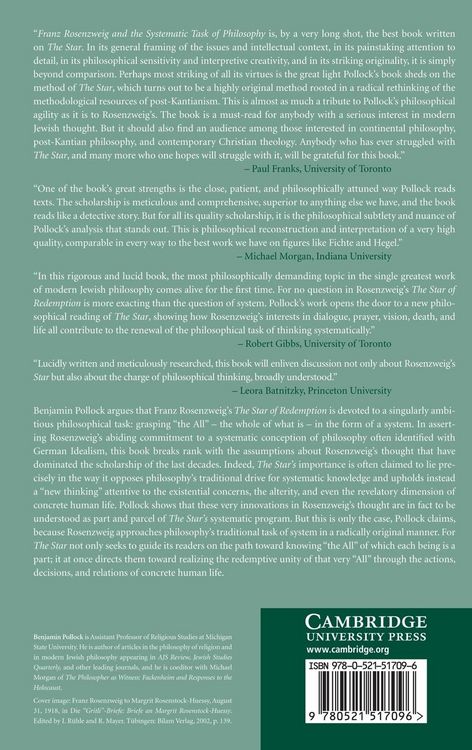 Produktbild: Franz Rosenzweig and the Systematic Task of Philosophy