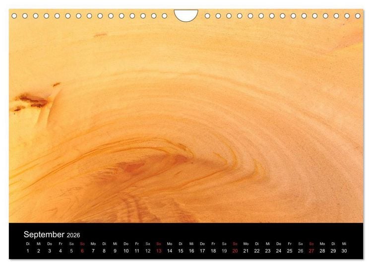 Produktbild: Sand und Stein 2026 (Wandkalender 2026 DIN A4 quer), CALVENDO Monatskalender