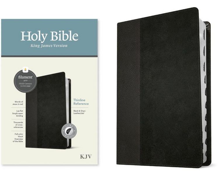 Produktbild: KJV Thinline Reference Bible, Filament Enabled (Leatherlike, Black/Onyx, Indexed, Red Letter)