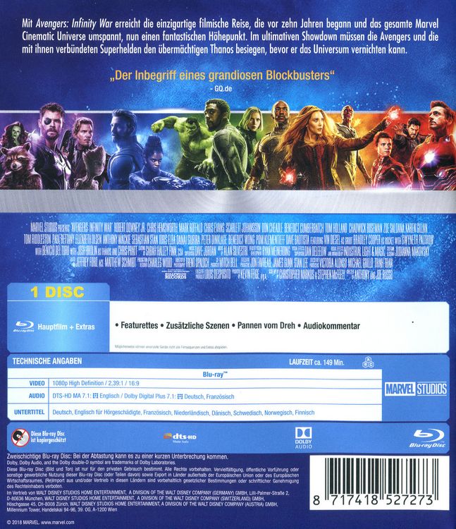 Produktbild: Marvel's The Avengers - Infinity War
