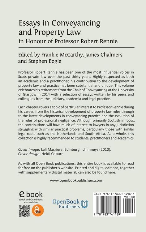 Produktbild: Essays in Conveyancing and Property Law in Honour of Professor Robert Rennie