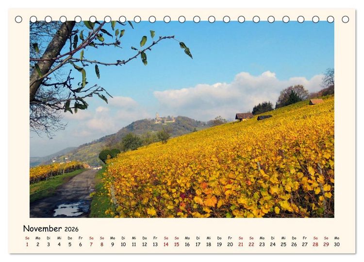 Produktbild: Weinlandschaft - Heppenheim an der Bergstra&szlig;e (Tischkalender 2026 DIN A5 quer), CALVENDO Monatskalender