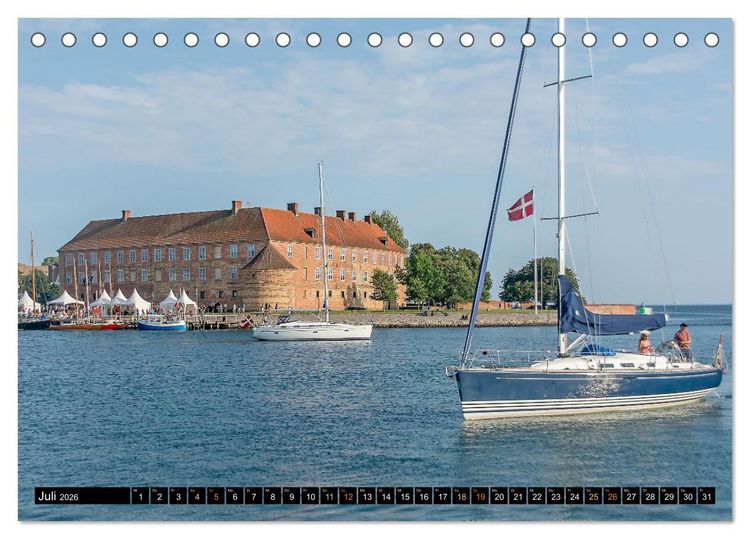 Produktbild: Schl&ouml;sser in D&auml;nemark (Tischkalender 2026 DIN A5 quer), CALVENDO Monatskalender