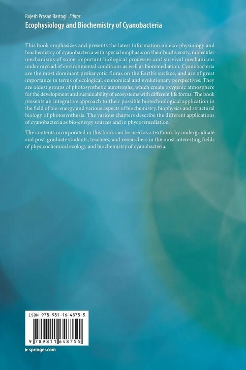 Produktbild: Ecophysiology and Biochemistry of Cyanobacteria