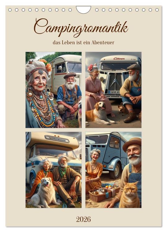 Produktbild: Campingromantik das Leben ist ein Abenteuer (Wandkalender 2026 DIN A4 hoch), CALVENDO Monatskalender