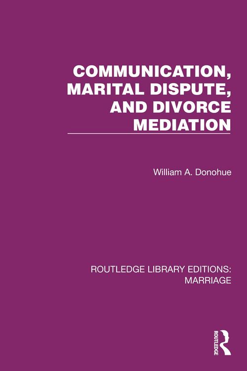 Produktbild: Communication, Marital Dispute, and Divorce Mediation