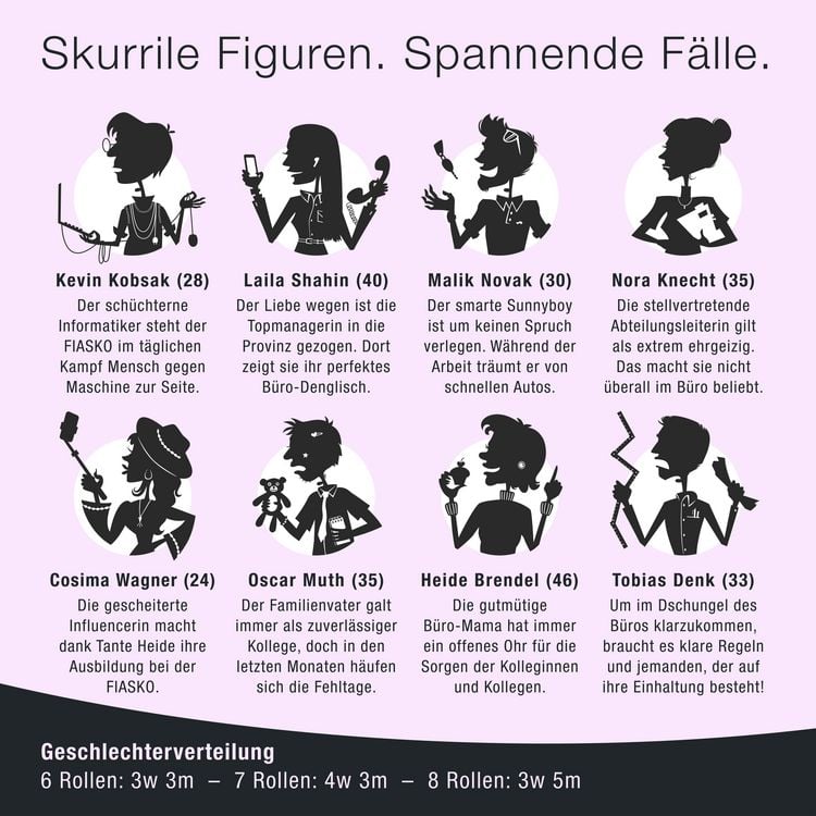 Produktbild: Culinario Mortale - F&ouml;rdern, feiern, feuern - Krimidinner f&uuml;r Zuhause f&uuml;r 6-8 Pe