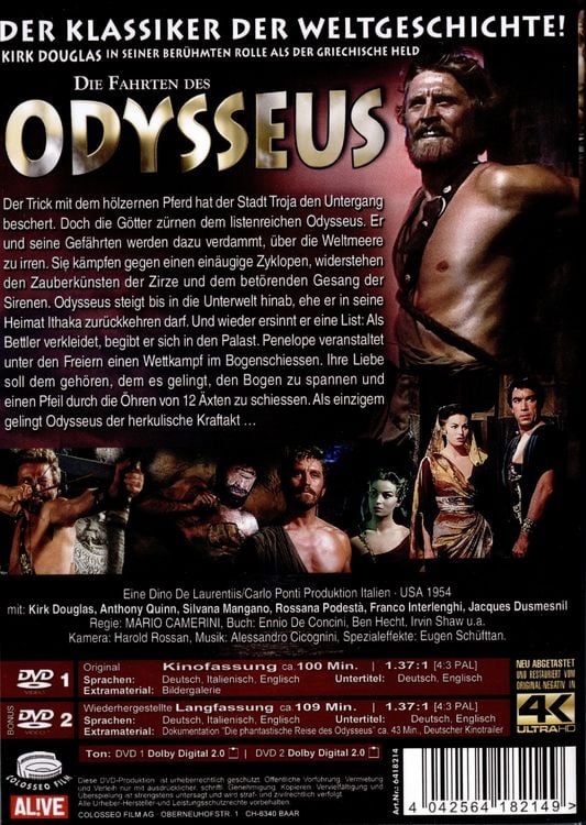 Produktbild: Die Fahrten des Odysseus (Ulysses) (verbesserte Neuauflage) [2 DVDs]