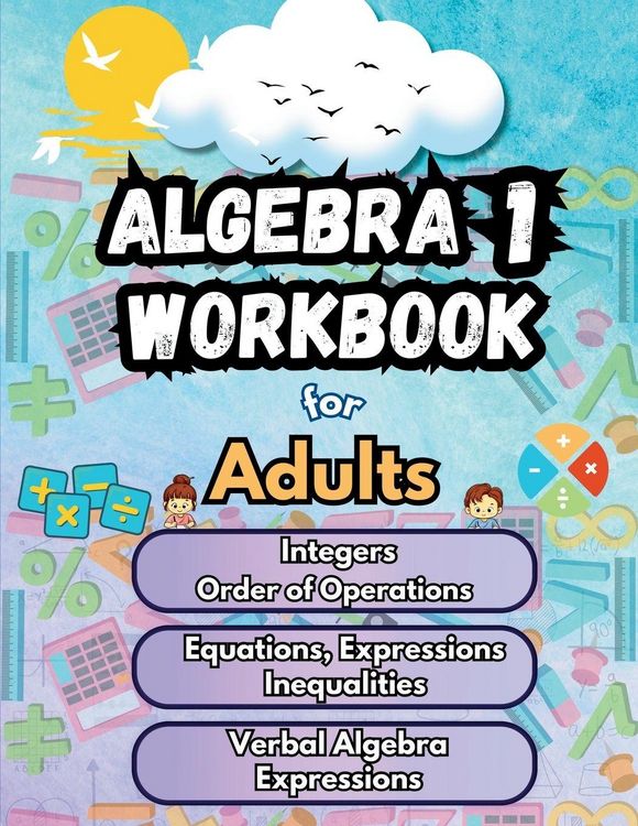 Produktbild: Summer Math Algebra 1 Workbook for Adults Bridge Building Activities