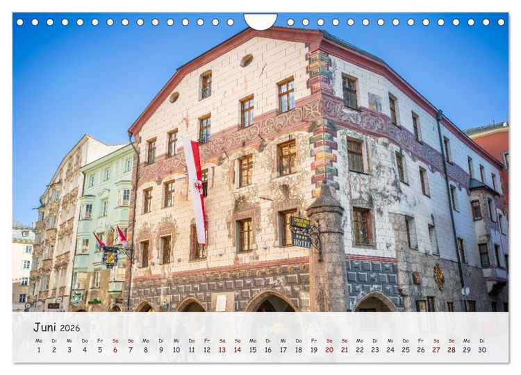 Produktbild: Innsbruck - Die sch&ouml;ne Hauptstadt Tirols (Wandkalender 2026 DIN A4 quer), CALVENDO Monatskalender