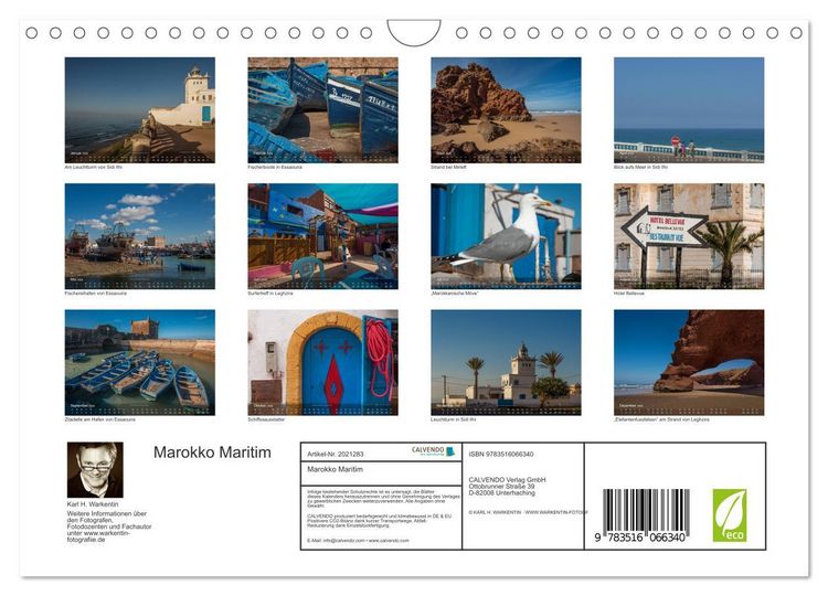 Produktbild: Marokko Maritim (Wandkalender 2026 DIN A4 quer), CALVENDO Monatskalender