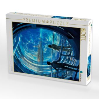 Produktbild: CALVENDO Puzzle Raumstation &uuml;ber einem Planeten | 1000 Teile Lege-Gr&ouml;&szlig;e 64x48cm Foto-Puzzle f&uuml;r gl&uuml;ckliche Stunden