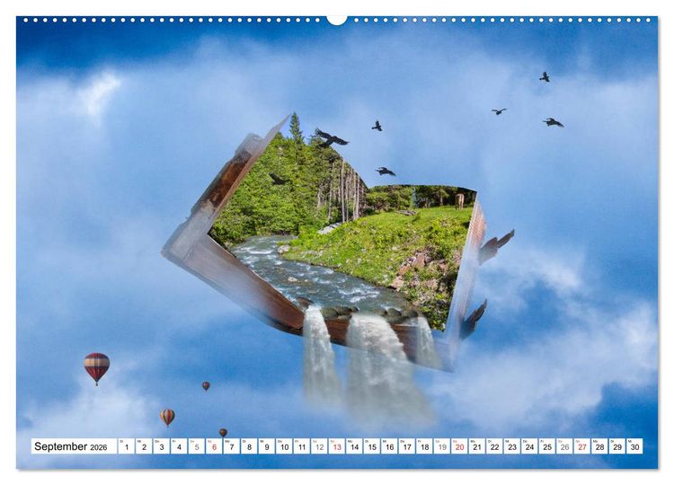 Produktbild: Fantastische Geschichten (hochwertiger Premium Wandkalender 2026 DIN A2 quer), Kunstdruck in Hochglanz