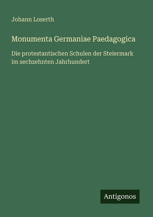 Produktbild: Monumenta Germaniae Paedagogica