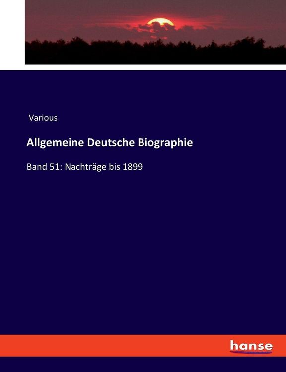 Produktbild: Allgemeine Deutsche Biographie
