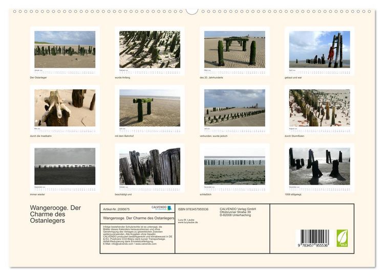 Produktbild: Wangerooge. Der Charme des Ostanlegers (hochwertiger Premium Wandkalender 2026 DIN A2 quer), Kunstdruck in Hochglanz