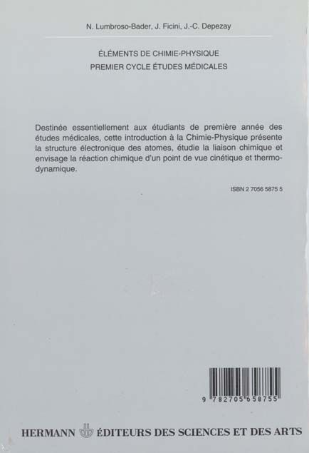 Produktbild: &Eacute;l&eacute;ments de chimie physique