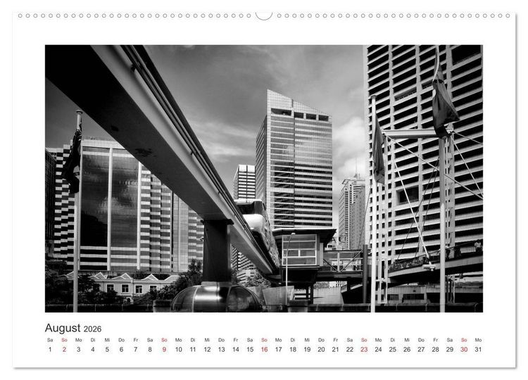 Produktbild: SYDNEY Monochrom (hochwertiger Premium Wandkalender 2026 DIN A2 quer), Kunstdruck in Hochglanz