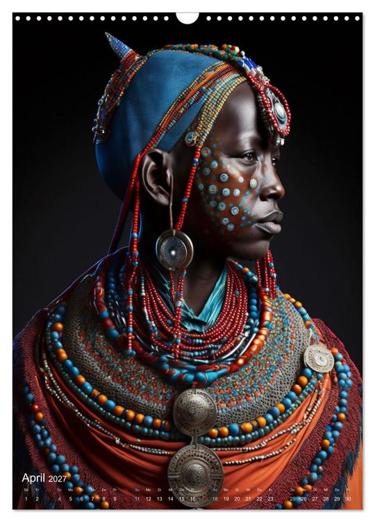 Produktbild: Inspiriert von den Massai, den stolzen Kriegern Afrikas (Wandkalender 2027 DIN A3 hoch), CALVENDO Monatskalender