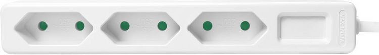 Produktbild: LogiLink LPS229 Steckdosenleiste 3fach Wei&szlig; Konturenstecker 1 St.