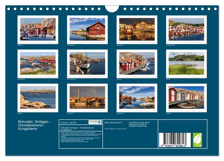 Produktbild: Bohusl&auml;n. Sm&ouml;gen - Hunnebostrand - Kungshamn (Wandkalender 2026 DIN A4 quer), CALVENDO Monatskalender