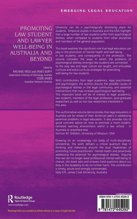 Produktbild: Promoting Law Student and Lawyer Well-Being in Australia and Beyond