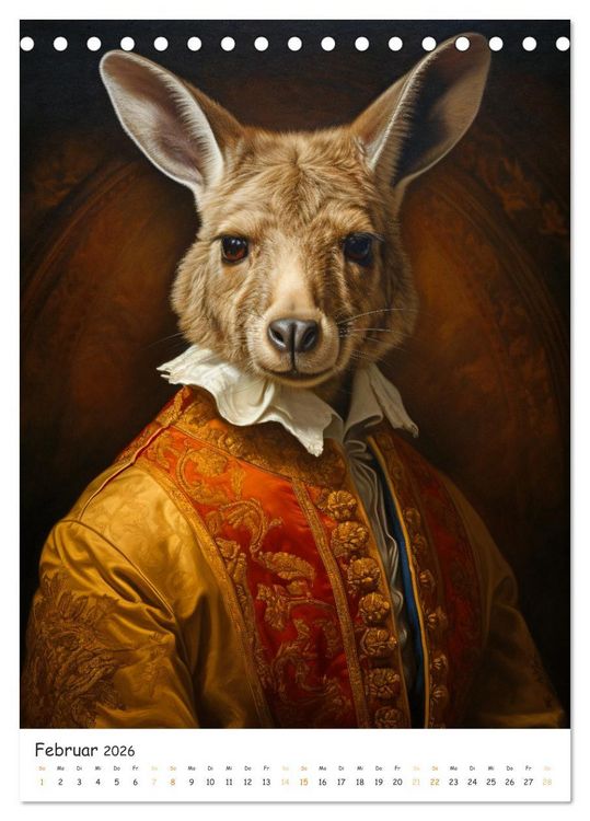 Produktbild: Tierische Kunst - Eine Sammlung von Renaissance-Gem&auml;lden mit tierischen Motiven (Tischkalender 2026 DIN A5 hoch), CALVENDO Monatskalender