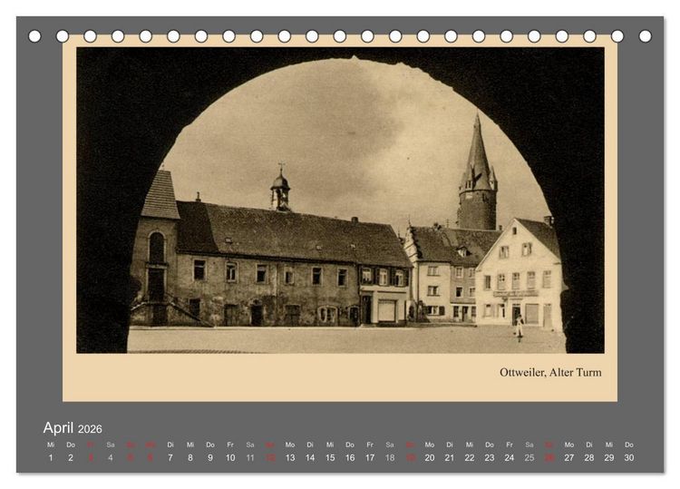 Produktbild: Saarland - vunn domols (frieher), Landkreis Neunkirchen (Tischkalender 2026 DIN A5 quer), CALVENDO Monatskalender