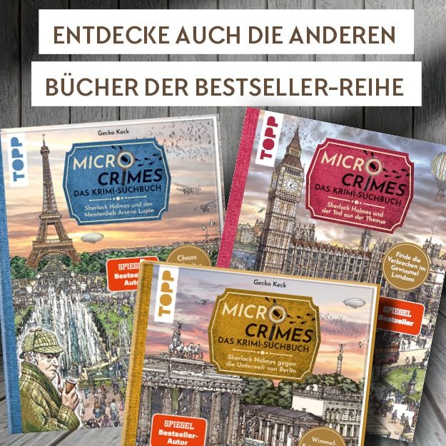Produktbild: Micro Crimes Adventskalender &ndash; Sherlock Holmes und die Blutspuren im Schnee. Mit XXL-Wimmelposter und Stickern durch London