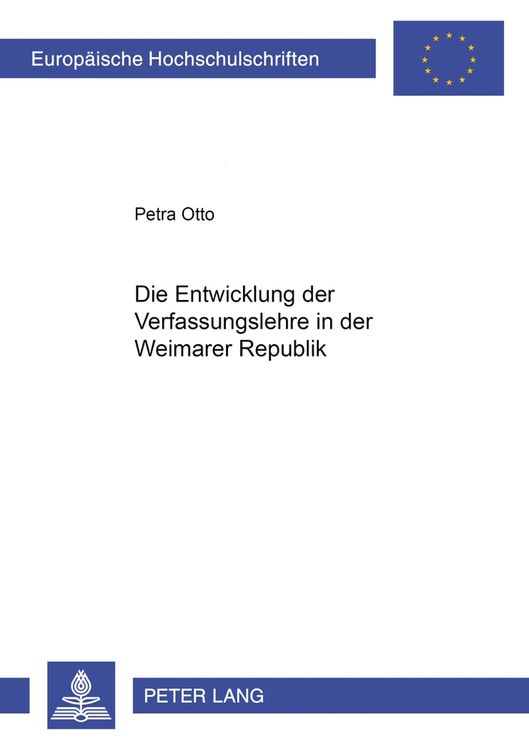 Produktbild: Die Entwicklung der Verfassungslehre in der Weimarer Republik