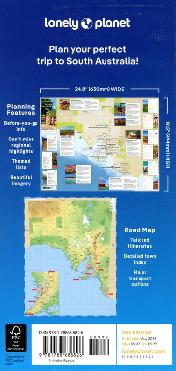 Produktbild: Lonely Planet South Australia Planning Map
