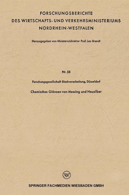 Produktbild: Chemisches Gl&auml;nzen von Messing und Neusilber
