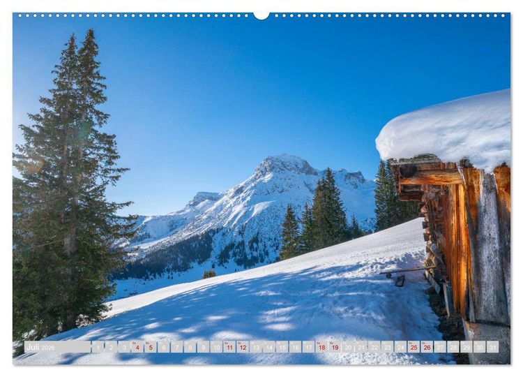 Produktbild: Lech am Arlberg - Winterzauber f&uuml;r das ganze Jahr (Wandkalender 2026 DIN A2 quer), CALVENDO Monatskalender