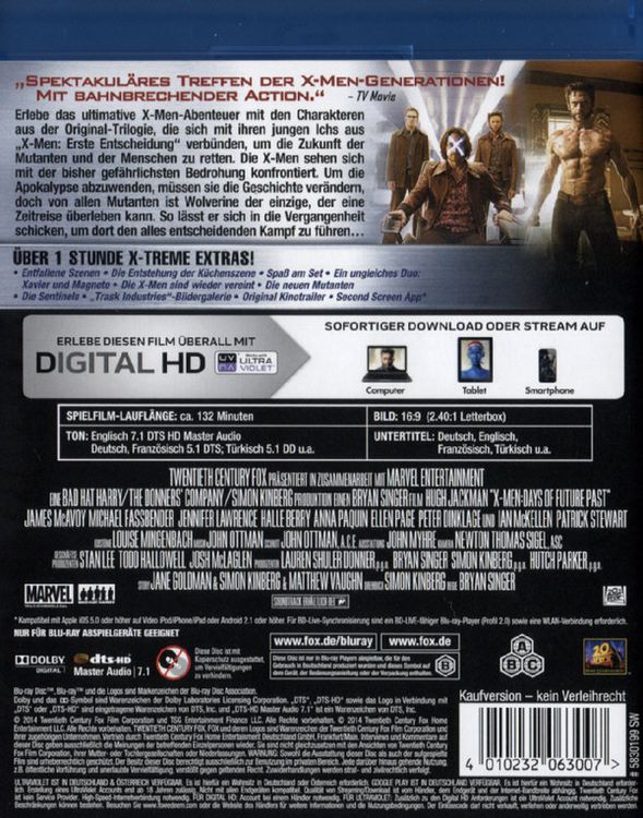 Produktbild: X-Men - Zukunft ist Vergangenheit