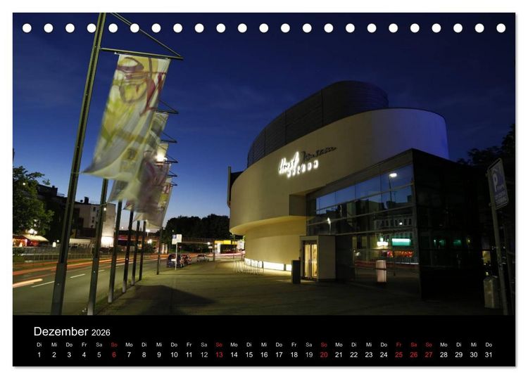 Produktbild: Oldenburg bei Nacht (Tischkalender 2026 DIN A5 quer), CALVENDO Monatskalender