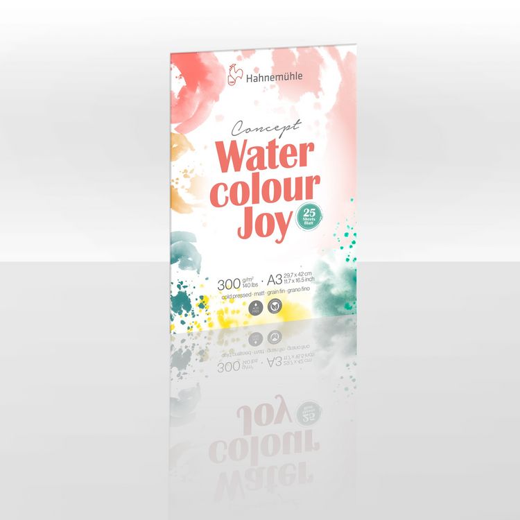 Produktbild: Hahnem&uuml;hle Concept Watercolour Joy DIN A3, 300 g/m&sup2;, 25 Bogen, matt