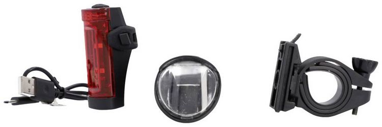Produktbild: FISCHER FAHRRAD Fahrradbeleuchtung Set 45 LUX, small-box LED Schwarz