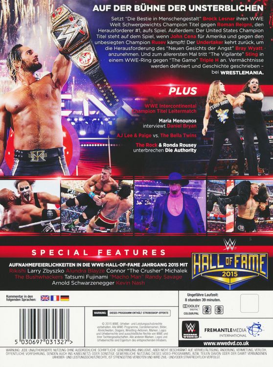 Produktbild: WrestleMania 31 [3 DVDs]