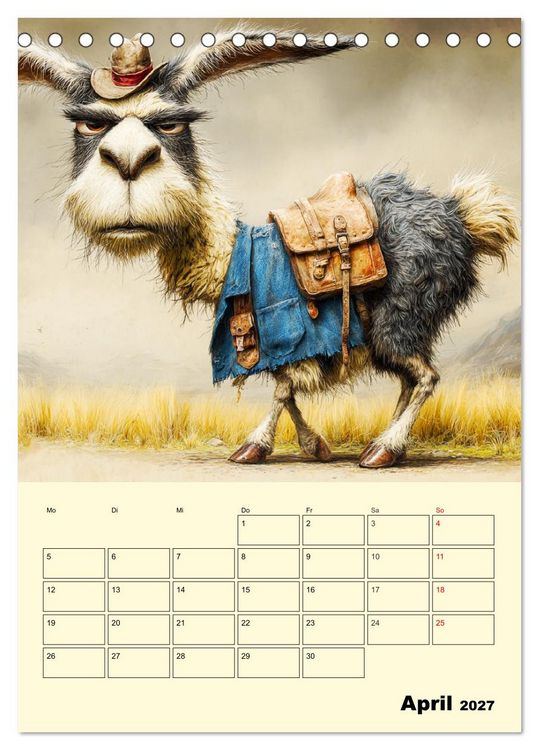 Produktbild: Lama la Vida. Lama-Momente zwischen Humor und Charakter (Tischkalender 2027 DIN A5 hoch), CALVENDO Monatskalender