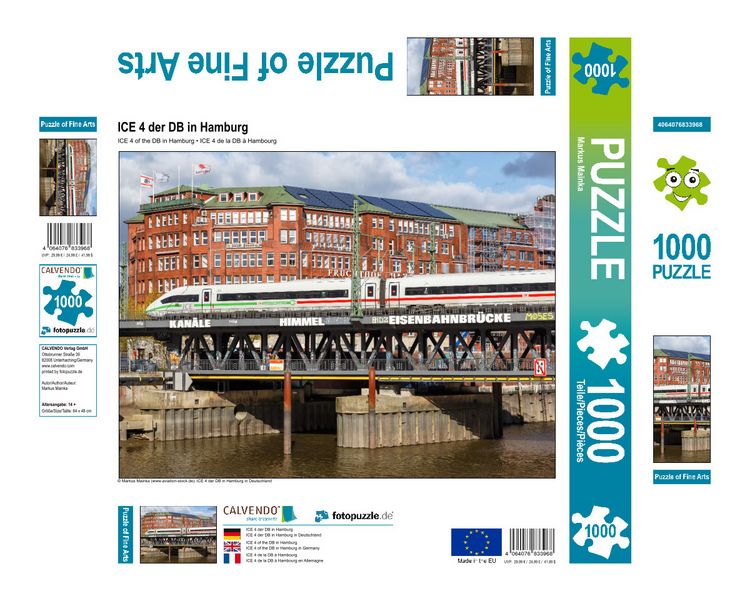 Produktbild: CALVENDO Puzzle ICE 4 der DB in Hamburg | 1000 Teile Lege-Gr&ouml;&szlig;e 64x48cm Foto-Puzzle f&uuml;r gl&uuml;ckliche Stunden