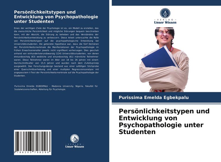 Produktbild: Pers&ouml;nlichkeitstypen und Entwicklung von Psychopathologie unter Studenten