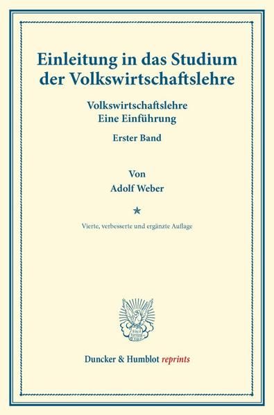 Produktbild: Einleitung in das Studium der Volkswirtschaftslehre.