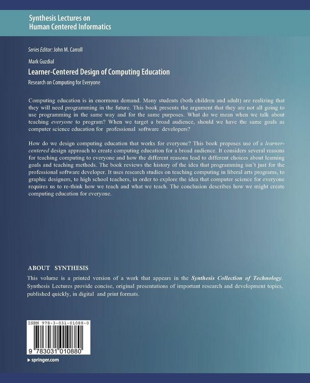 Produktbild: Learner-Centered Design of Computing Education