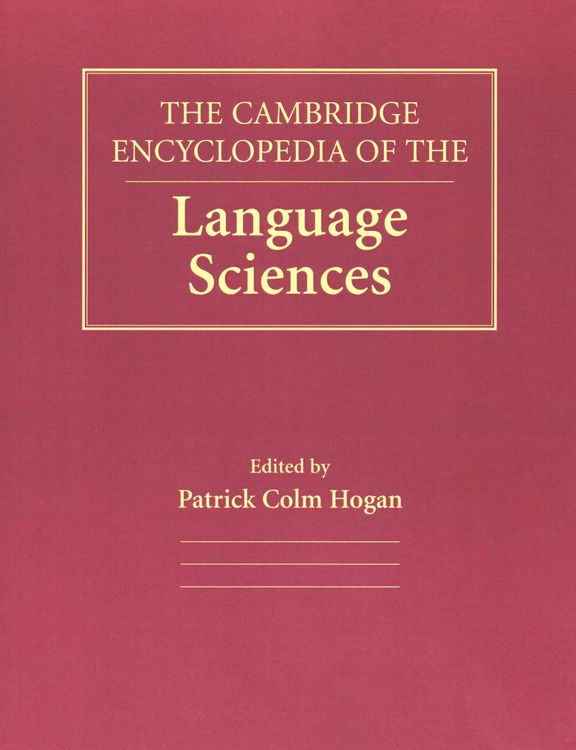 Produktbild: The Cambridge Encyclopedia of the Language Sciences
