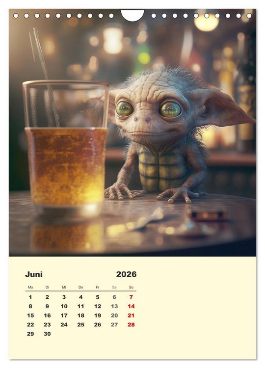Produktbild: Kleine Gangster. Lustige Monster im Alltag (Wandkalender 2026 DIN A4 hoch), CALVENDO Monatskalender