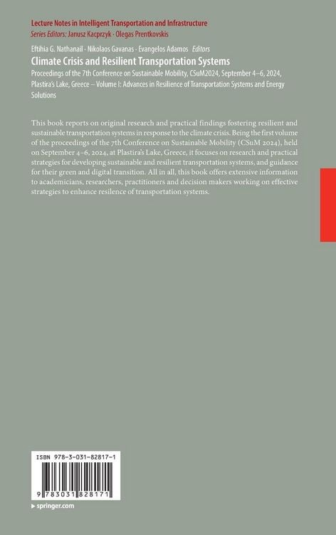 Produktbild: Climate Crisis and Resilient Transportation Systems