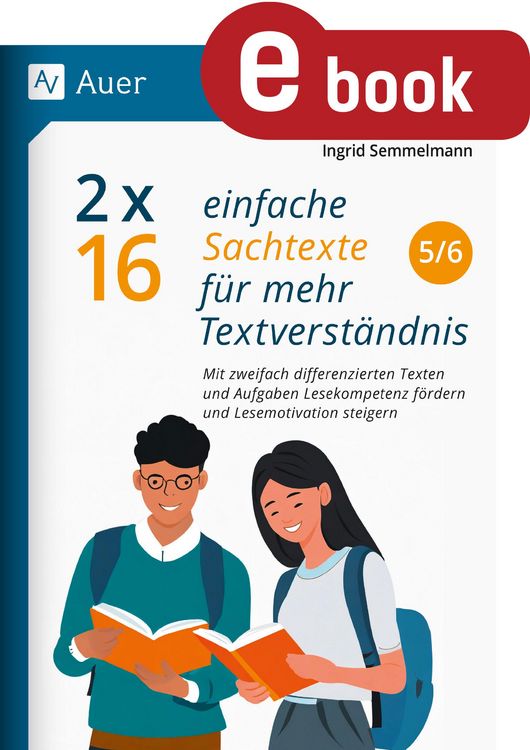 Produktbild: 2 x 16 einfache Sachtexte f&uuml;r mehr Textverst&auml;ndnis 5-6